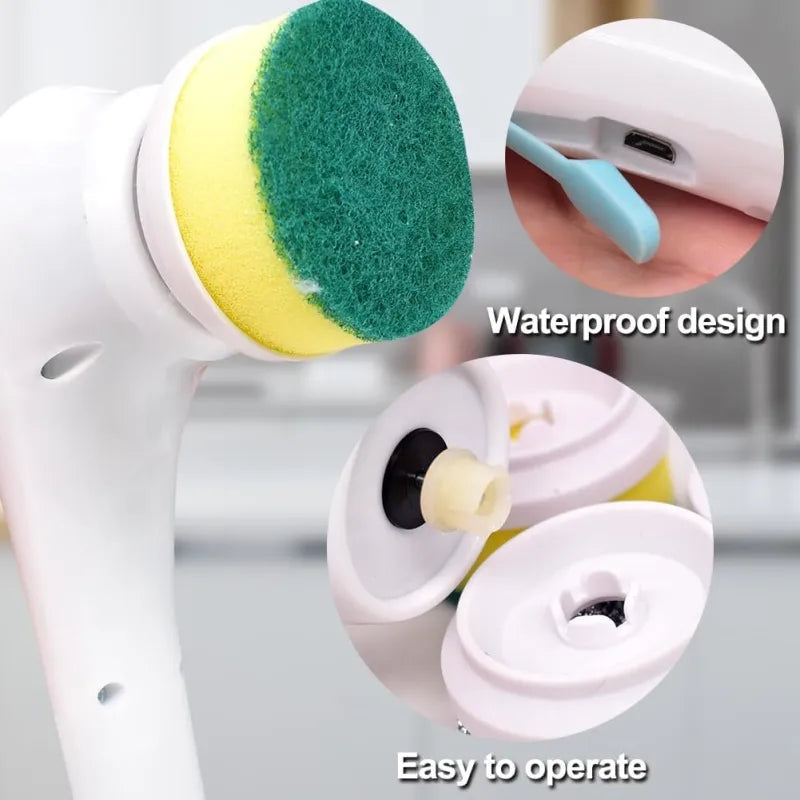 5-in-1 Electric Spin Scrubber