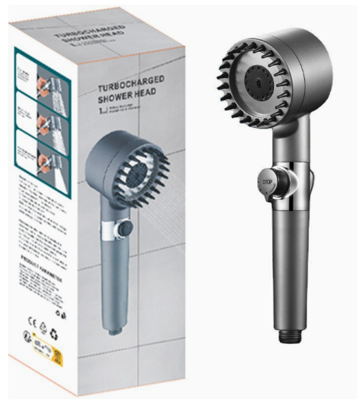 High-Pressure 3-Mode Filtered Shower Head